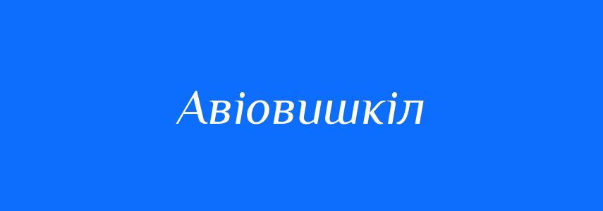 Синоніми до слова Авіовишкіл