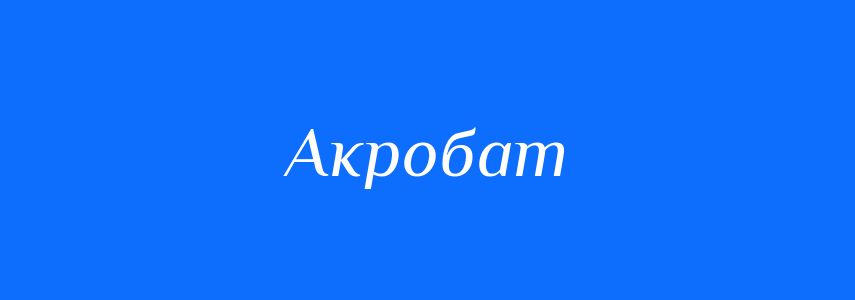 Синоніми до слова Акробат