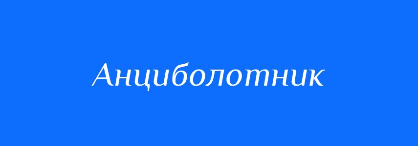 Синоніми до слова Анциболотник
