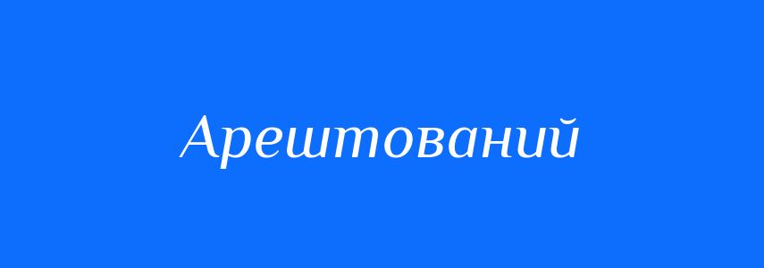 Синоніми до слова Арештований