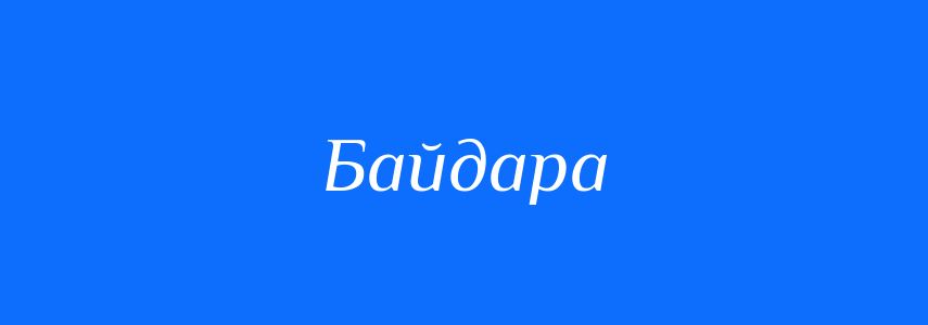 Синоніми до слова Байдара