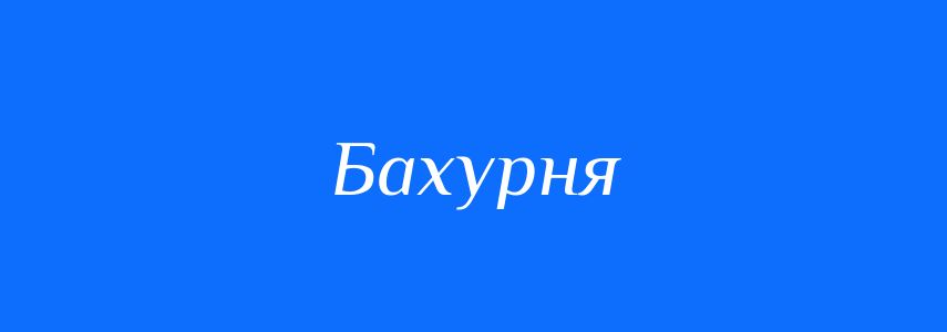 Синоніми до слова Бахурня