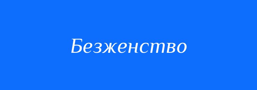 Синоніми до слова Безженство