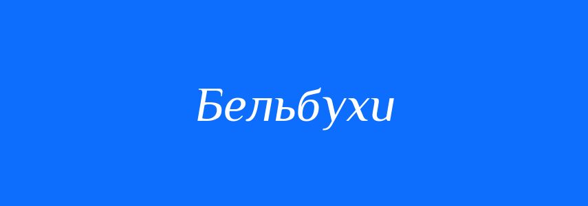 Синоніми до слова Бельбухи