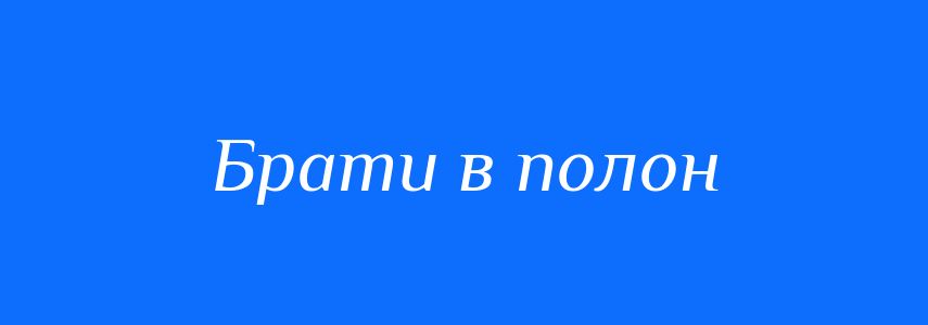 Синоніми до слова Брати в полон