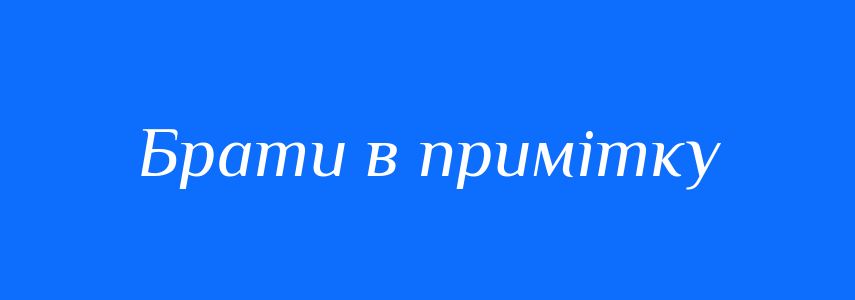 Синоніми до слова Брати в примітку