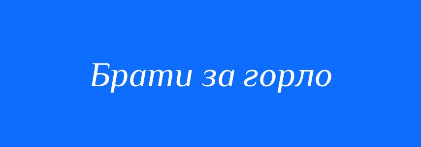 Синоніми до слова Брати за горло