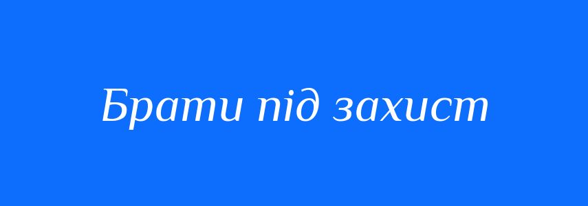 Синоніми до слова Брати під захист