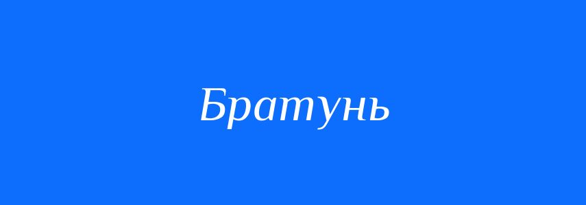 Синоніми до слова Братунь