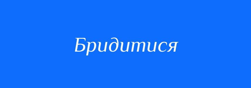Синоніми до слова Бридитися