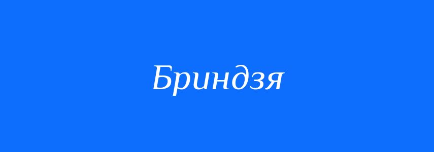 Синоніми до слова Бриндзя
