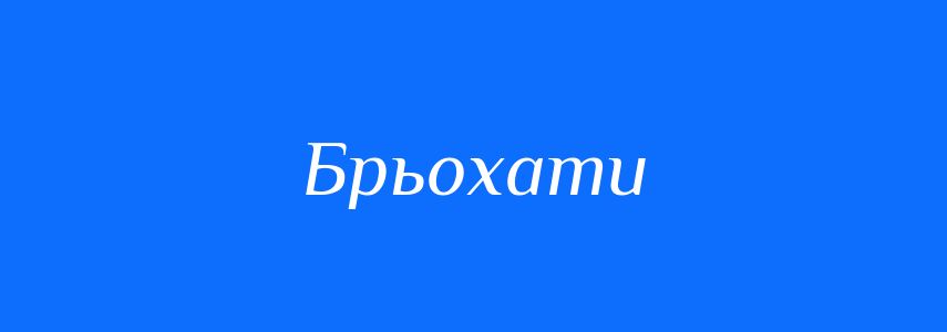 Синоніми до слова Брьохати
