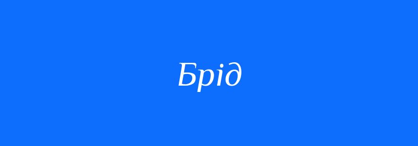 Синоніми до слова Брід