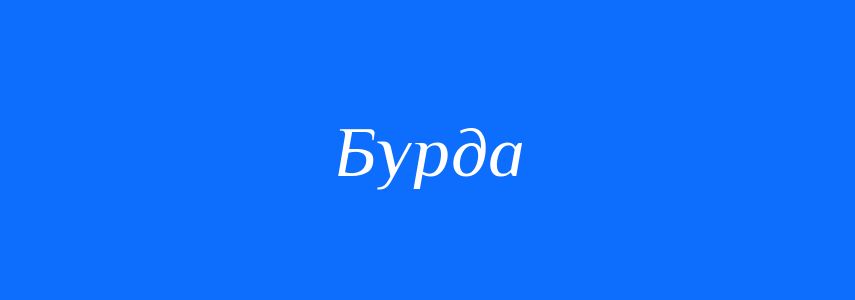 Синоніми до слова Бурда
