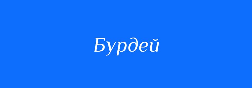 Синоніми до слова Бурдей