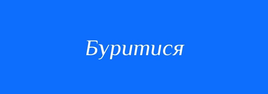 Синоніми до слова Буритися