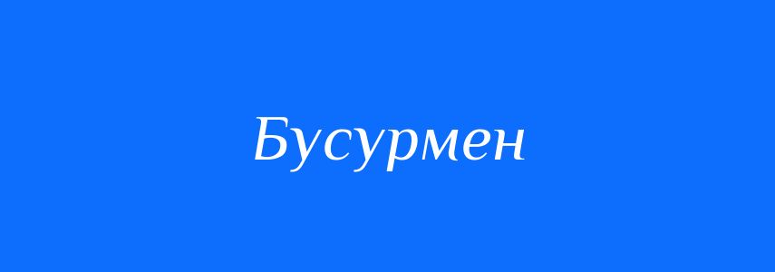 Синоніми до слова Бусурмен