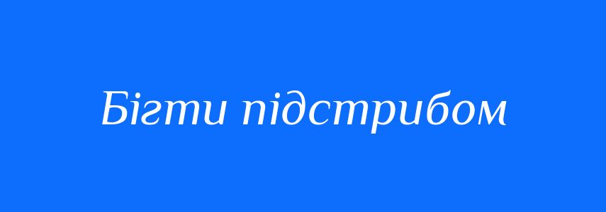 Синоніми до слова Бігти підстрибом