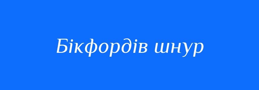 Синоніми до слова Бікфордів шнур