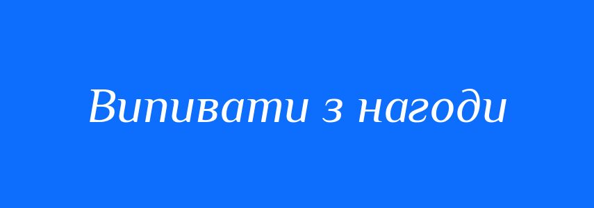 Синоніми до слова Випивати з нагоди