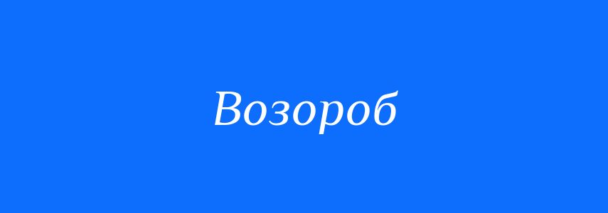 Синоніми до слова Возороб