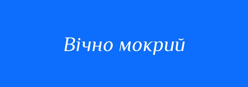 Синоніми до слова Вічно мокрий