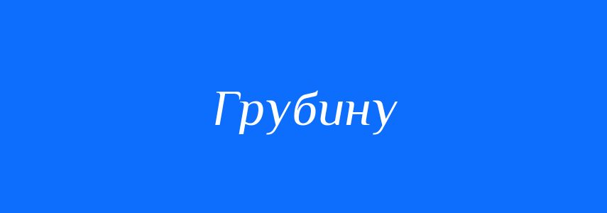 Синоніми до слова Грубину