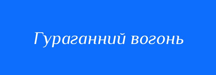 Синоніми до слова Гураганний вогонь