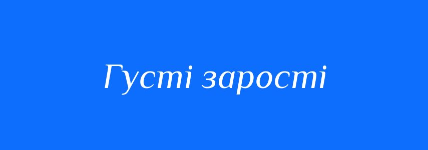 Синоніми до слова Густі зарості