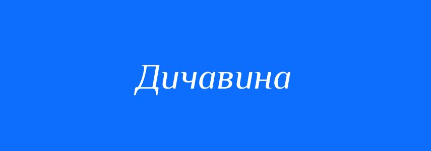 Синоніми до слова Дичавина