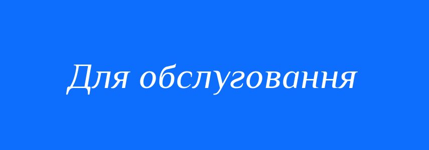 Синоніми до слова Для обслуговання