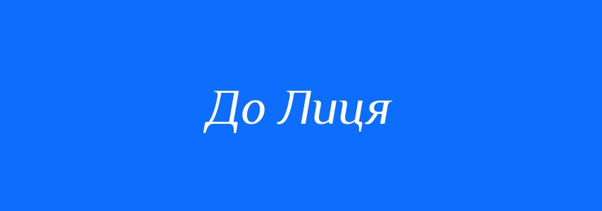 Синоніми до слова До Лиця