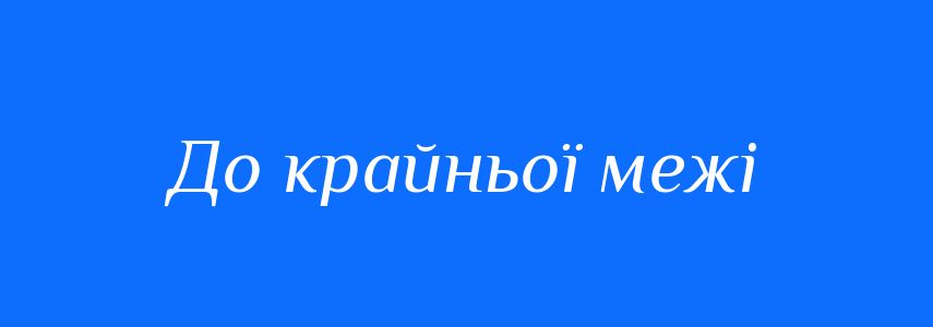 Синоніми до слова До крайньої межі