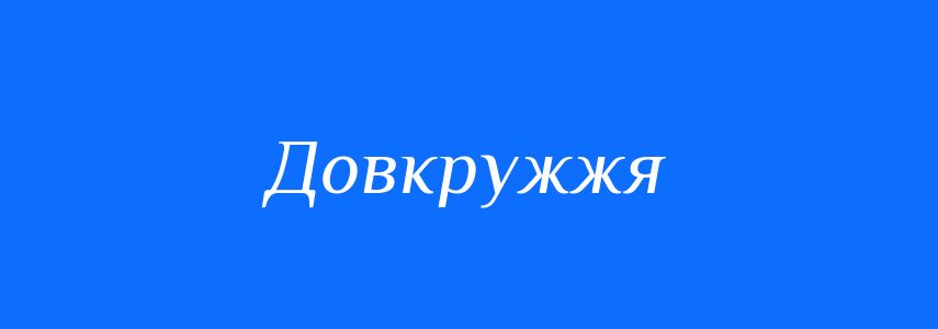 Синоніми до слова Довкружжя