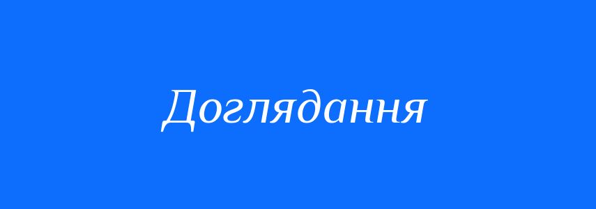 Синоніми до слова Доглядання