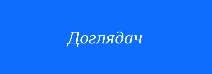 Синоніми до слова Доглядач