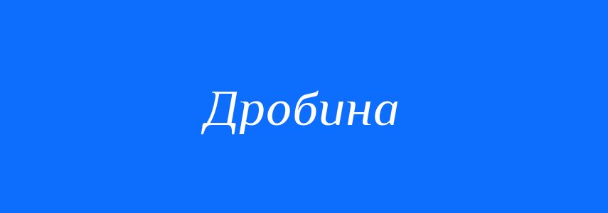 Синоніми до слова Дробина