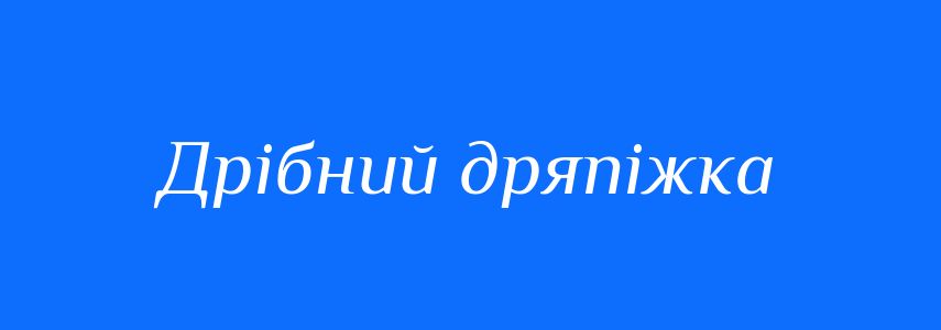 Синоніми до слова Дрібний дряпіжка