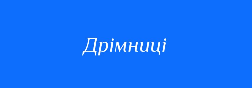 Синоніми до слова Дрімниці