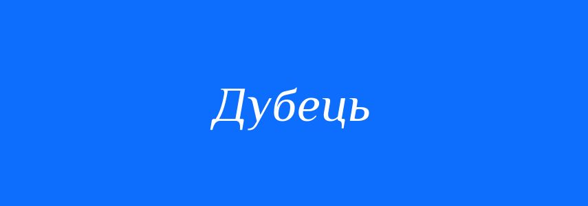 Синоніми до слова Дубець