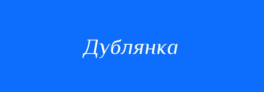 Синоніми до слова Дублянка