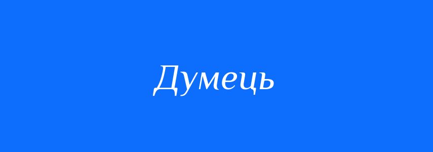 Синоніми до слова Думець