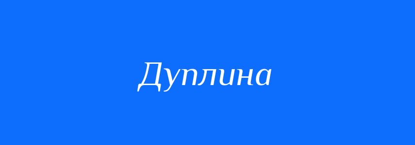 Синоніми до слова Дуплина