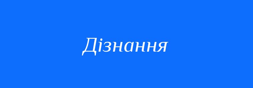Синоніми до слова Дізнання