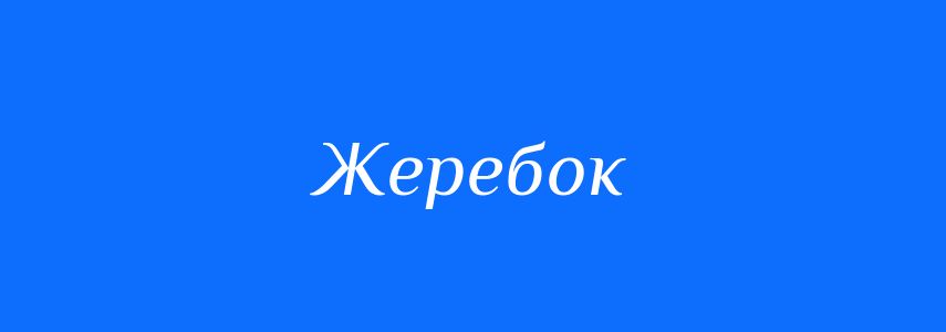 Синоніми до слова Жеребок