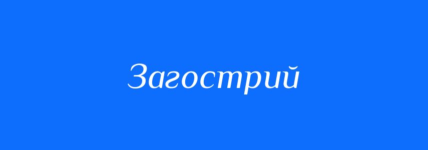 Синоніми до слова Загострий