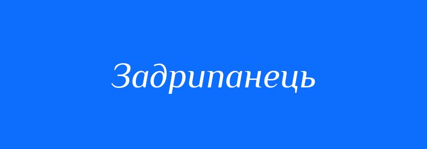 Синоніми до слова Задрипанець