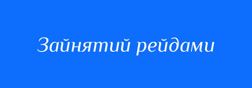 Синоніми до слова Зайнятий рейдами