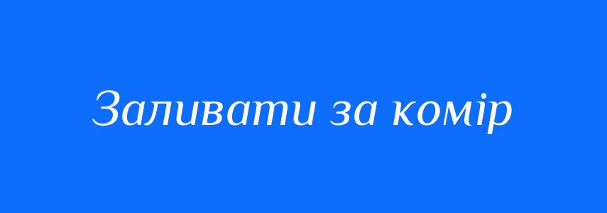 Синоніми до слова Заливати за комір