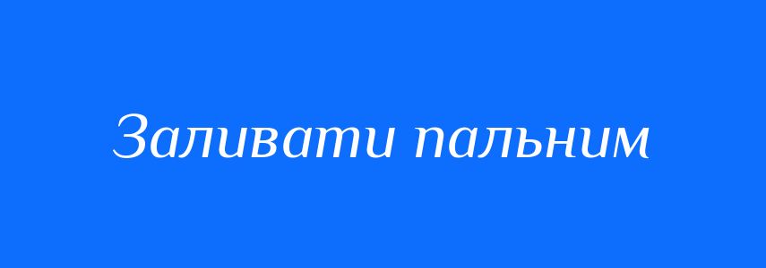 Синоніми до слова Заливати пальним